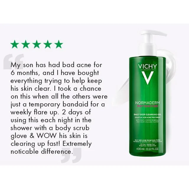 ژل شستشو صورت ویشی مدل Normaderm حجم 400 میلی لیتر 102255478