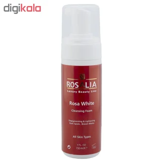 فوم پاک‌کننده و روشن‌کننده پوست رزالیا مدل Rosa White حجم 150 میلی‌لیتر 102255234