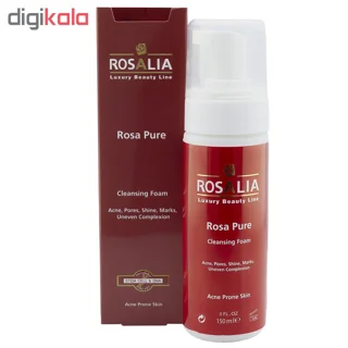 فوم پاک‌کننده صورت رزالیا مدل Rosa Pure حجم 150 میلی‌لیتر 102255259